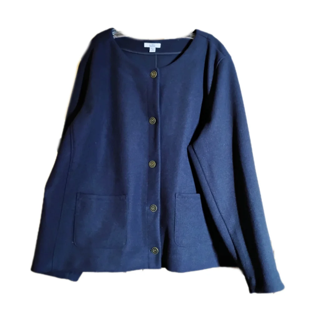 Croft & Barrow Navy Women's Pea Coat - Picture 1 of 3